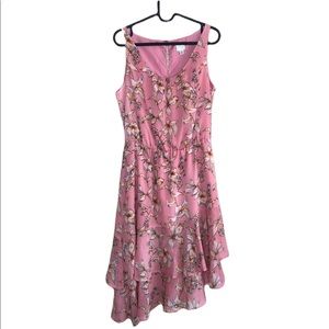 A New Day Pink Floral Flowing Sleeveless Dress